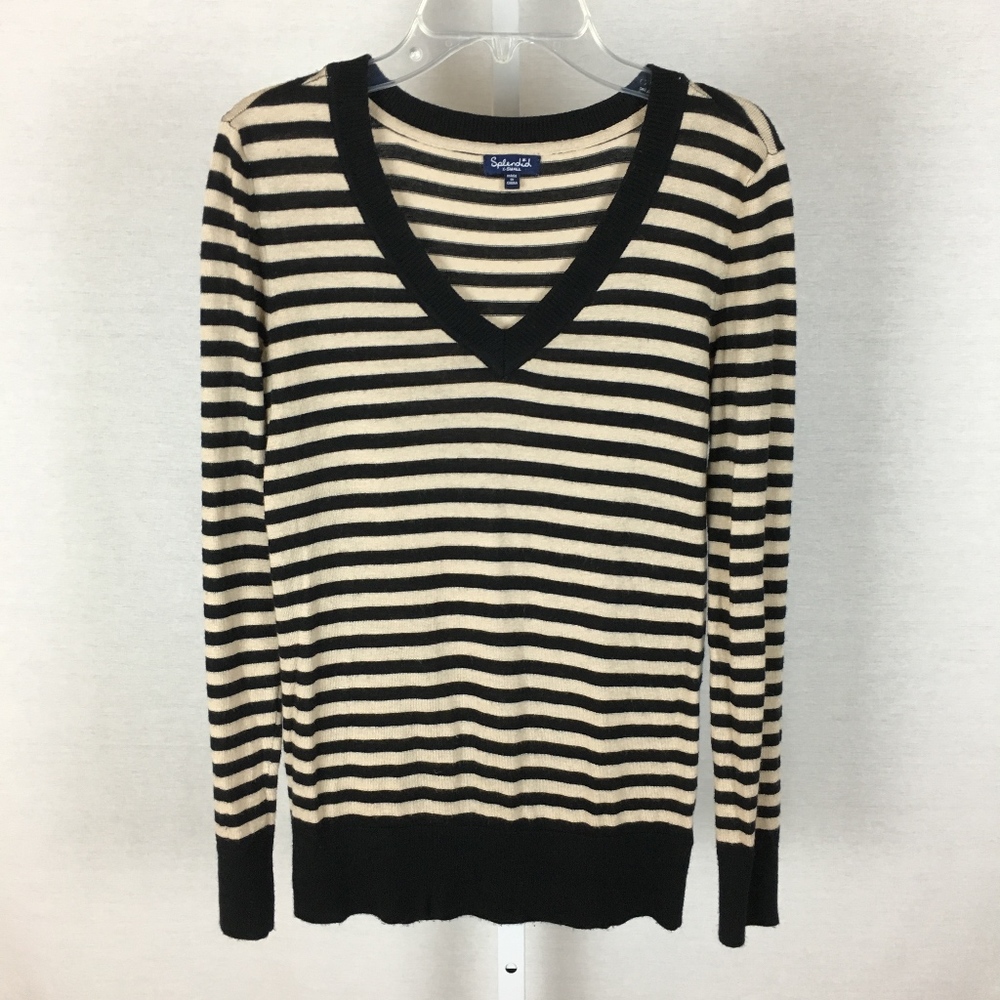Splendid cashmere blend stripe sweater